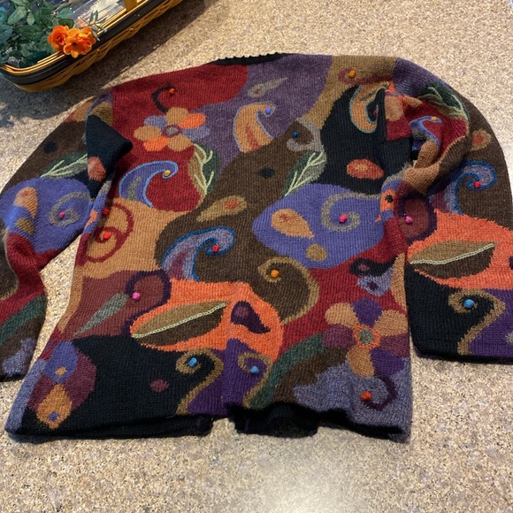 Factoria Perez Alpaca Wool Sweater No Size Tag-Possibly Medium? See Measurements - Picture 11 of 14